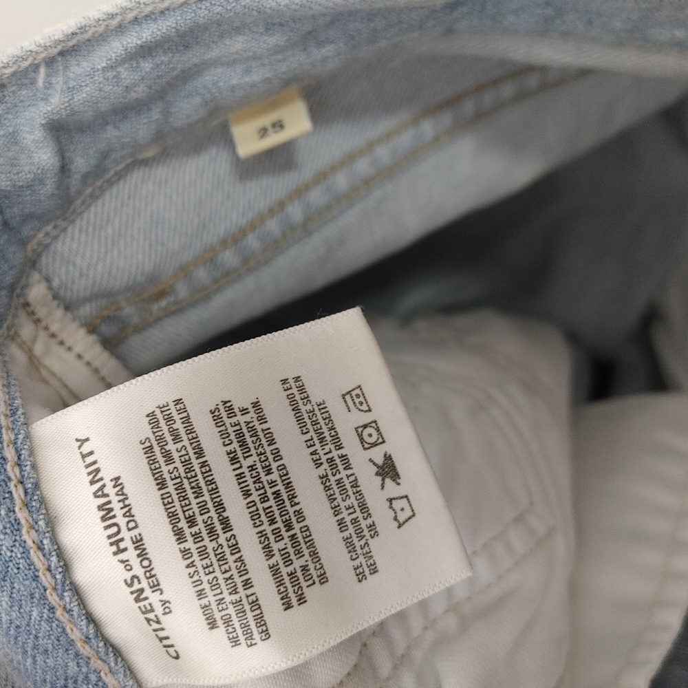 Citizens Of Humanity Cora Crop Relaxed Shadow Inseam Jeans 25 - Picture 10 of 15